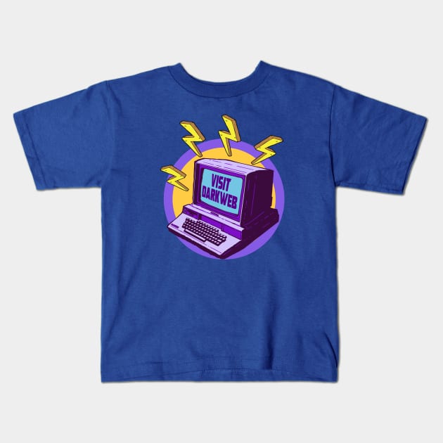 VISIT DARKWEB Kids T-Shirt by theanomalius_merch